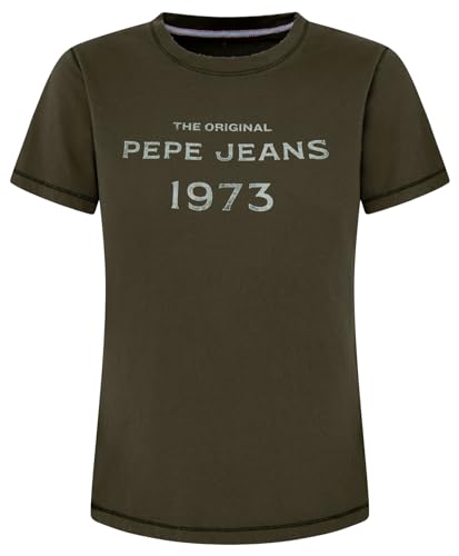 Pepe Jeans Damen Harbor T-Shirt, Green (Olivine Green), L von Pepe Jeans