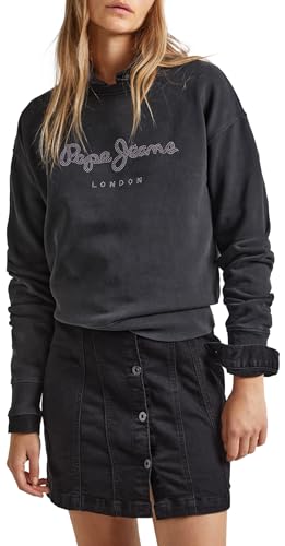 Pepe Jeans Damen Harley Sweatshirt, Black (Black), L von Pepe Jeans