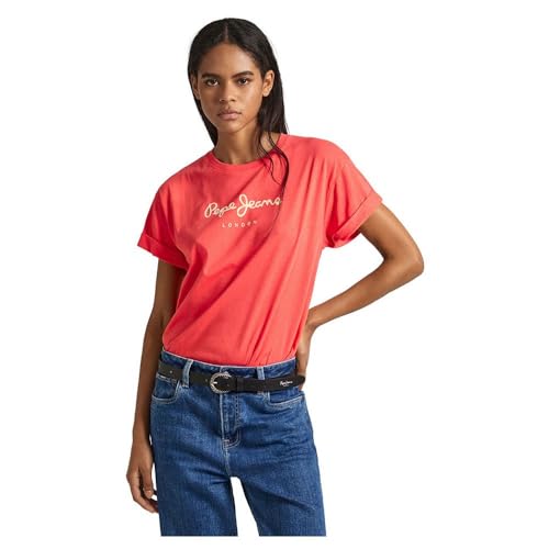 Pepe Jeans Damen Helga T-Shirt, Red (Crispy Red), S von Pepe Jeans