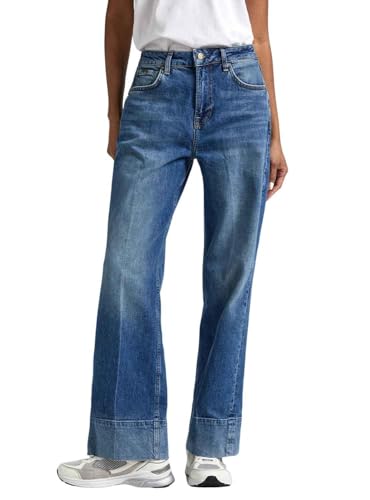 Pepe Jeans Damen High Waist Loose Straight Faded PL204611 Jeans, Blue (Denim), 30W / 30L von Pepe Jeans