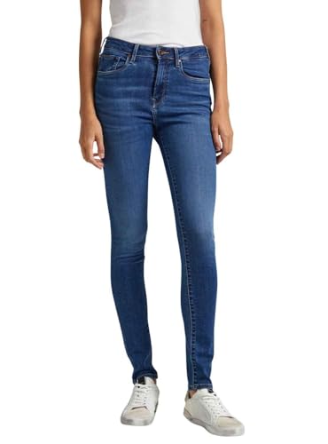 Pepe Jeans Damen High Waist Skinny PL204584 Jeans, Blue (Denim-GX6), 25W / 30L von Pepe Jeans