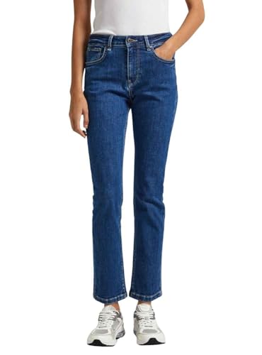 Pepe Jeans Damen High Waist Straight PL204592 Jeans, Blue (Denim-GX7), 32W / 30L von Pepe Jeans