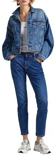 Pepe Jeans Damen High Waist Tapered PL204591 Jeans, Blue (Denim-XW7), 24W / 28L von Pepe Jeans