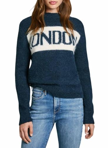 Pepe Jeans Damen Hilda Strickwaren, Blau (Dulwich Blue), M von Pepe Jeans