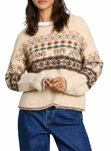 Pepe Jeans Damen Hitty Strickwaren, Beige (Ecru White), L von Pepe Jeans