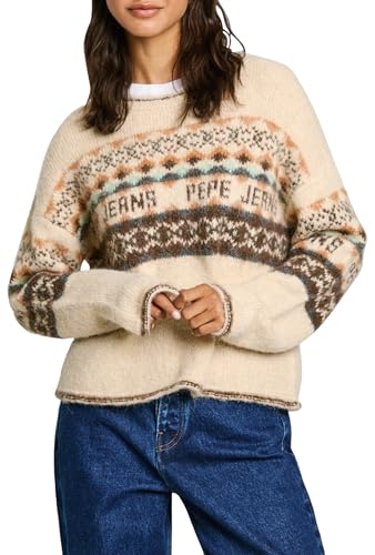 Pepe Jeans Damen Hitty Strickwaren, Beige (Ecru White), XS von Pepe Jeans