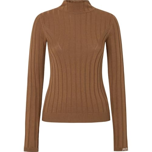Pepe Jeans Damen Izabel Turtleneck Strickwaren, Braun (Stowe Beige), S von Pepe Jeans