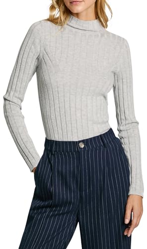 Pepe Jeans Damen Izabel Turtleneck Strickwaren, Grau (Hellgrau), M von Pepe Jeans