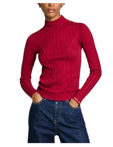 Pepe Jeans Damen Izabel Turtleneck Strickwaren, Rot (Burnt Red), S von Pepe Jeans