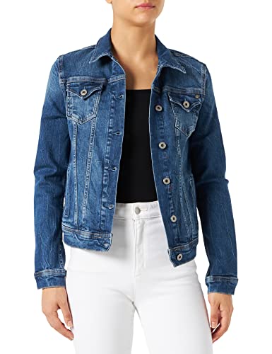 Pepe Jeans Damen Jacke Thrift, Blau (Denim-hp2), XL von Pepe Jeans