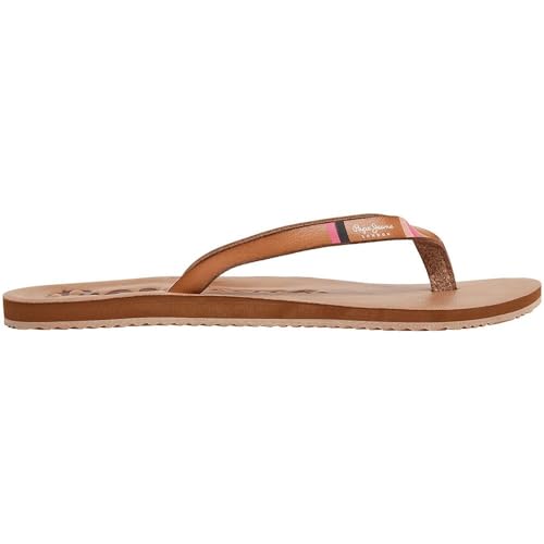 Pepe Jeans Damen Java Print Flip-Flop, Braun (Tobacco Brown), 8 von Pepe Jeans