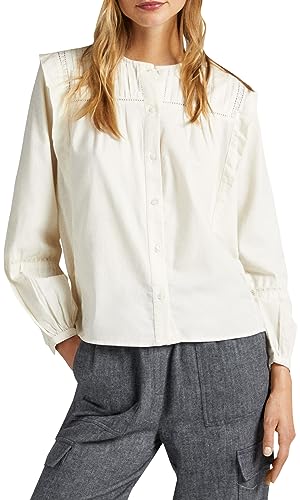 Pepe Jeans Damen Jaxie Blouse, Beige (Ivory), M von Pepe Jeans