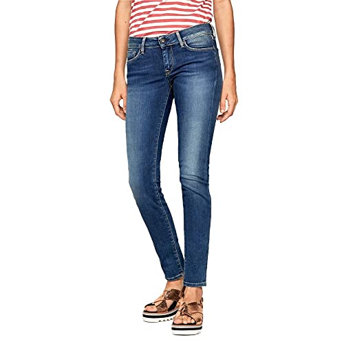 Pepe Jeans Damen Soho Skinny Jeans, Blau (Denim-Z63), 25W / 28L von Pepe Jeans