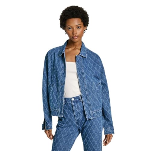 Pepe Jeans Damen Joleen Baby Jacke, Blau (Denim), 38 von Pepe Jeans