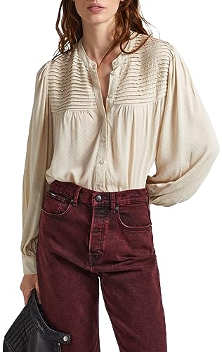 Pepe Jeans Damen Karol Blouse, Brown (Sand), L von Pepe Jeans