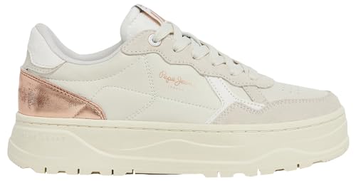 Pepe Jeans Damen Kore Sun W Sneaker, Beige (Oyster White), 6 von Pepe Jeans