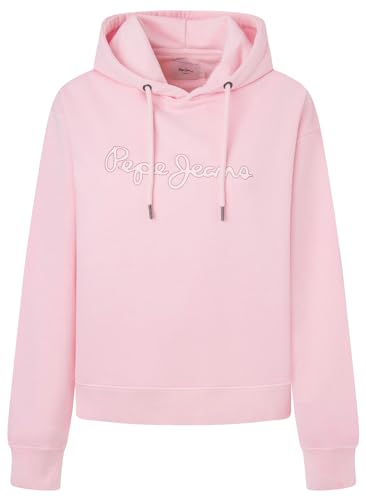 Pepe Jeans Damen Lana Hoodie Kapuzenpullover, Pink (Pink), L von Pepe Jeans