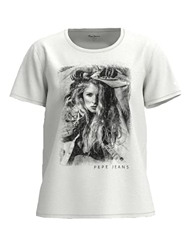 Pepe Jeans Damen Liana T-Shirt, White (White), XS von Pepe Jeans