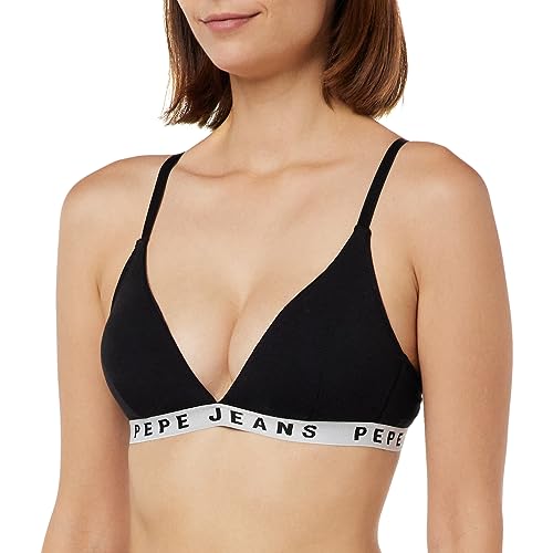 Pepe Jeans Damen Logo B Bra, Black (Black), XS von Pepe Jeans