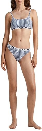 Pepe Jeans Damen Logo P Thong Panties, Blue (Blue), XL von Pepe Jeans