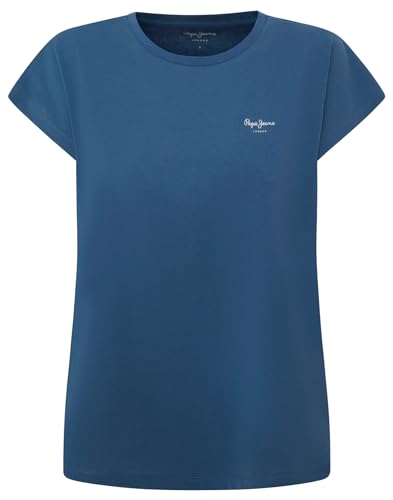 Pepe Jeans Damen Lory T-Shirt, Blau (Sea Blue), L von Pepe Jeans