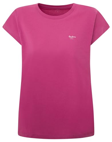 Pepe Jeans Damen Lory T-Shirt, Pink (English Rose Pink), L von Pepe Jeans