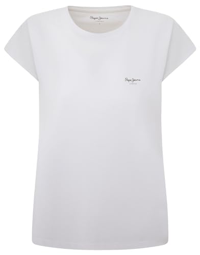 Pepe Jeans Damen Lory T-Shirt, Weiß (White), M von Pepe Jeans