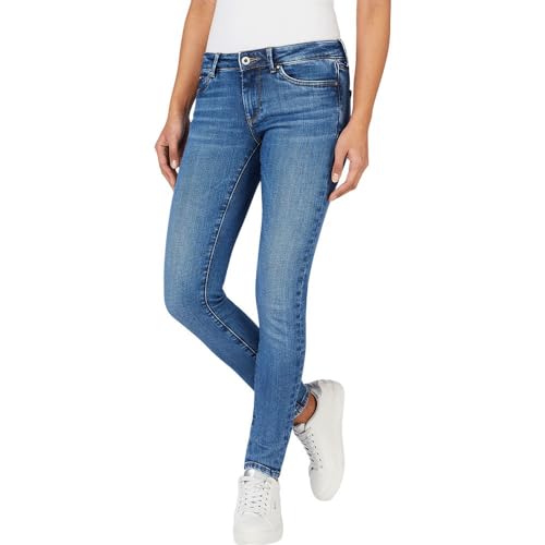 Pepe Jeans Damen Low Waist Skinny PL204583 Jeans, Blue (Denim-XW6), 26W / 30L von Pepe Jeans