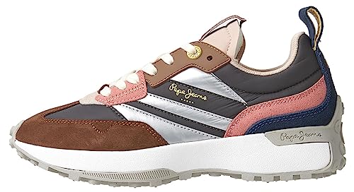 Pepe Jeans Damen Lucky Grand Sneaker, Brown (Stout), 40 EU von Pepe Jeans