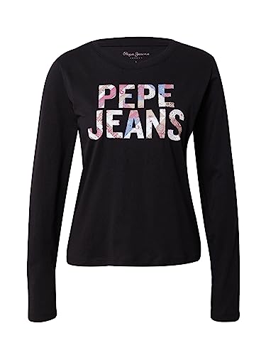 Pepe Jeans Damen Luna T-Shirt, Black (Black), XS von Pepe Jeans