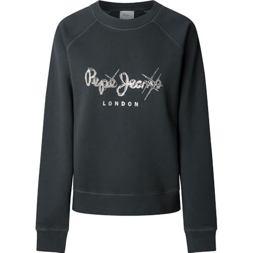 Pepe Jeans Damen Lupita Sweatshirt, Schwarz (Black), L von Pepe Jeans