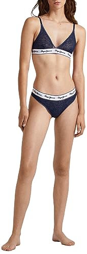 Pepe Jeans Damen MESH Thong Tangahöschen, Blue (Navy), L von Pepe Jeans