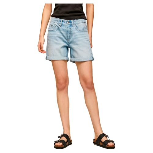 Pepe Jeans Damen Mable Jeans Shorts, Denim-pe7, 29W EU von Pepe Jeans