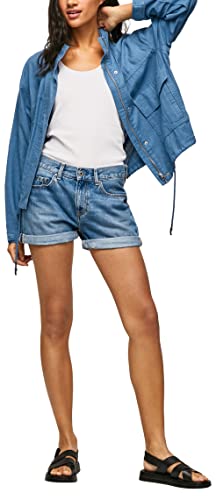 Pepe Jeans Damen Mable Shorts, Blue (Denim-HQ6), 24W von Pepe Jeans