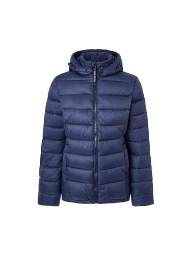 Pepe Jeans Damen Maddie Short Puffer Jacket, Blue (Dulwich), S von Pepe Jeans