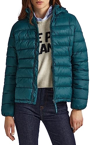 Pepe Jeans Damen Maddie Short Puffer Jacket, Green (Regent Green), M von Pepe Jeans