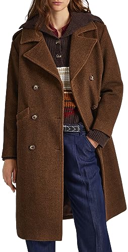 Pepe Jeans Damen Marlin Wool Coat, Multicolour (Multi), L von Pepe Jeans