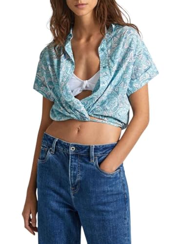 Pepe Jeans Damen Mer Hemd, Blau (Wave Blue), M von Pepe Jeans