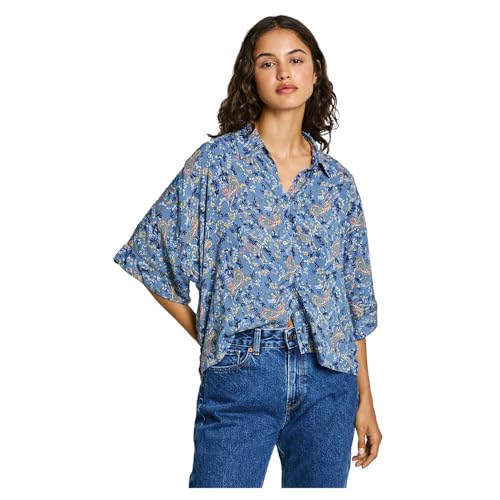 Pepe Jeans Damen Mery Hemd, Blue (Sea Blue), M von Pepe Jeans