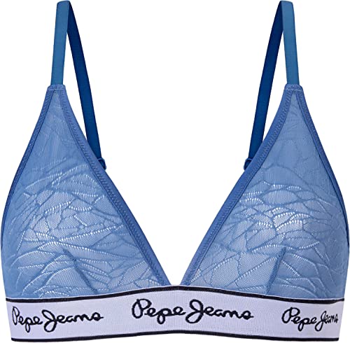 Pepe Jeans Damen Mesh A Bra, Blue (Dulwich Blue), L von Pepe Jeans