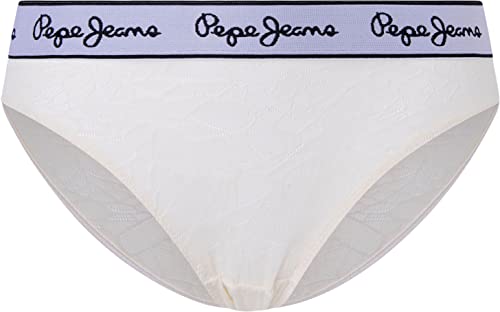 Pepe Jeans Damen Mesh Bikini Style Underwear, White (Mousse 1), XS von Pepe Jeans