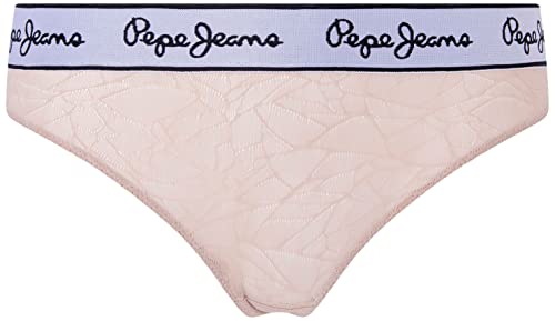 Pepe Jeans Damen Mesh Thong Bikini Style Underwear, Pink (Nude), M von Pepe Jeans