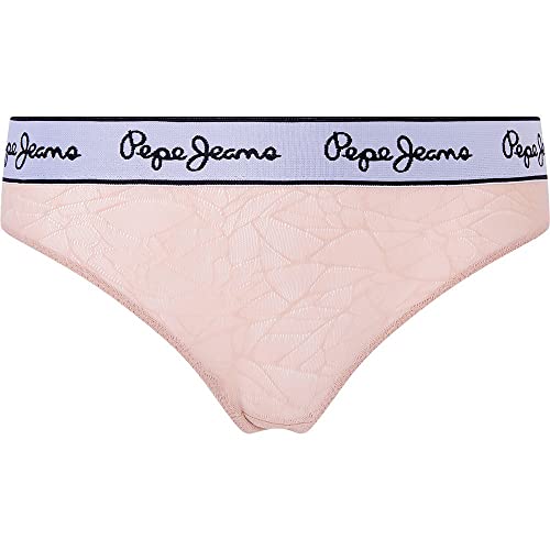 Pepe Jeans Damen Mesh Thong Bikini Style Underwear, Pink (Nude), XL von Pepe Jeans