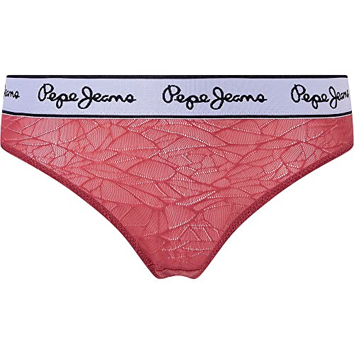 Pepe Jeans Damen Mesh Thong Bikini Style Underwear, Red (Red), L von Pepe Jeans