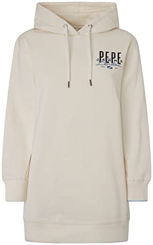 Pepe Jeans Damen Mia Dress, White (Mousse), L von Pepe Jeans