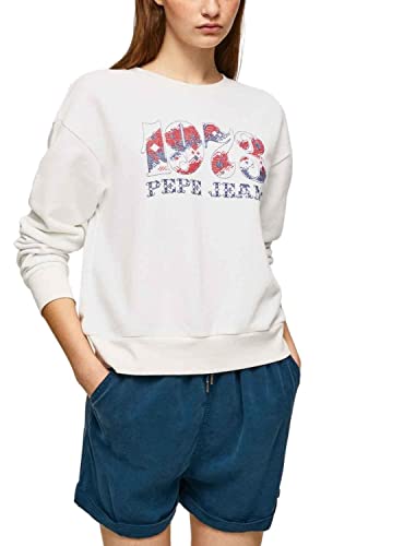 Pepe Jeans Damen NYA Sweater, White (White), L von Pepe Jeans