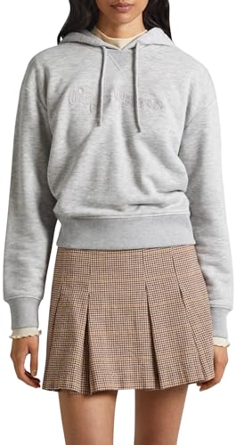 Pepe Jeans Damen Nanette Hoodie Sweatshirt, Grey (Grey Marl), S von Pepe Jeans