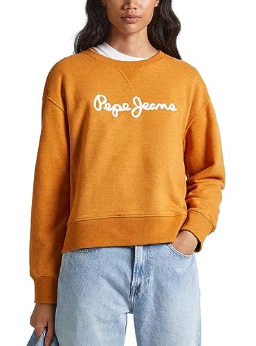 Pepe Jeans Damen Nanette N Sweatshirt, Yellow (Ochre Yellow), S von Pepe Jeans