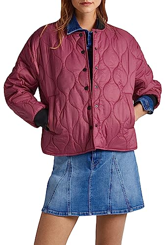 Pepe Jeans Damen Natasha Jacket, Red (Crushed Berry), XS von Pepe Jeans