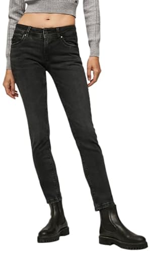 Pepe Jeans Damen New Brooke Jeans, Black (Denim-VS1), 28W / 30L von Pepe Jeans